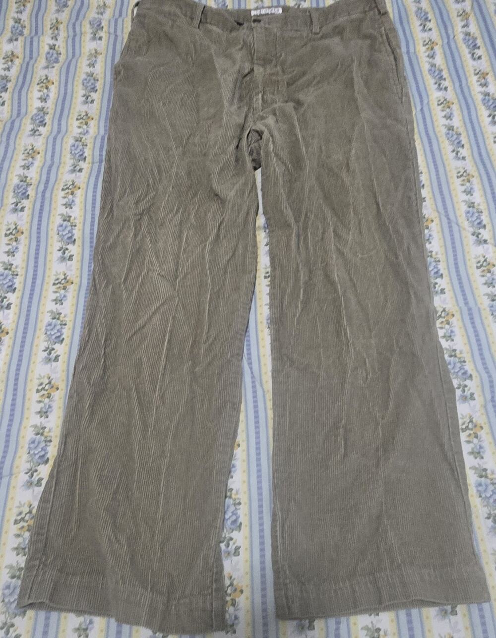 Geoffrey Beene Mens Corduroy Pants Brown Khaki 36x32
